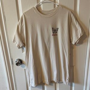 Katin Beige T-Shirt with Butterfly Graphic
